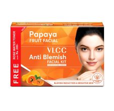 VLCC Papaya Fruit Facial Kit With Free Rose Water Toner