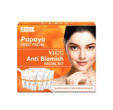 VLCC Papaya Fruit Facial Kit With Papaya, Cucumber, Peach & Orange Peel Extracts 60 gm