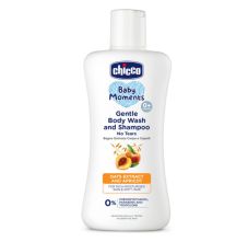 Chicco Gentel Body Wash And Shampoo No Tears Oats Extract And Apricot 200 ml