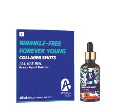 BonAiyu Health Wrinkle Free Forever Young COLLAGEN SHOTS (Pack of 6 Bottles)+ BonAiyu Health Face Brightening Serum (niacinamide) Combo