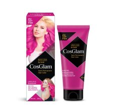 Cosglam Semi Permanent Hair Color for Women & Men, (120g, #12 Hot Pink) Enriched with Conditioner, Glossy Finish, No Ammonia, No Peroxide & Non Oxidative