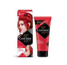 Cosglam Semi Permanent Hair Color for Women & Men, (120g, #23 Valentine Red) Enriched with Conditioner, Glossy Finish, No Ammonia, No Peroxide & Non Oxidative