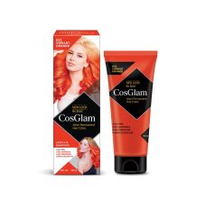 Cosglam Semi Permanent Hair Color for Women & Men, (120g, #33 Vibrant Orange) Enriched with Conditioner, Glossy Finish, No Ammonia, No Peroxide & Non Oxidative