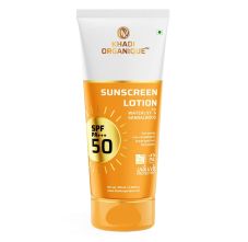 Khadi Organique Sunscreen Lotion With Waterlily & Sandalwood SPF PA+++ 50 100 ml