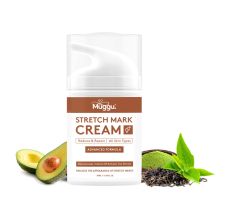 Muggu Skincare Stretch Mark Cream for Pregnancy with Niacinamide, Green Tea Extract
