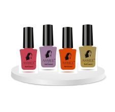 Asmee Classic Nail Polish Coral Rose | Wisteria | Magic Orange | Golden Treasure