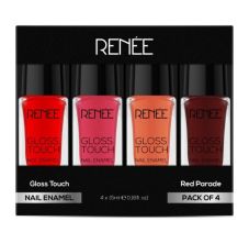 Renee Cosmetics Gloss Touch Nail Enamels Red Parade 5 ml * 4
