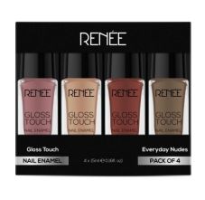 Renee Cosmetics Gloss Touch Nail Enamel Everyday Nude 5 ml * 4