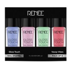 Renee Cosmetics Gloss Touch Nail Enamels Vacay Vibes 5 ml * 4