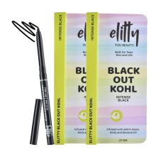 Elitty Black Out Kohl Intense Black Kajal Pack of 2