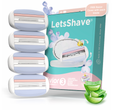 LetsShave Evior 3 Sensitive Blade Refills/Cartridges (Pack of 4)
