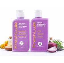 FreshLuxe Glow & Growth Combo Rice Water Facewash & Growth Boost Shampoo 300ml