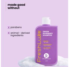 FreshLuxe Onion & Rosemary Growth Boost Shampoo for Men & Women 200 ml