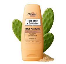 Ghar Soaps Magic Brightening Peeling Gel Natural Dead Skin Remover & Hydrating Exfoliant Scrub