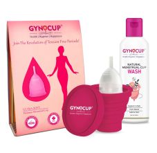 Gynocup Menstrual Cup For Women  Transparent | Menstrual Cup Sterilizer Container | Menstrual cup Wash Medium