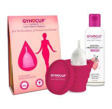 Gynocup Menstrual Cup For Women  Transparent | Menstrual Cup Sterilizer Container | Menstrual cup Wash Small
