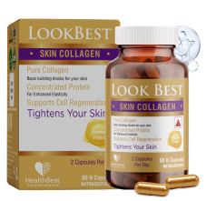 Healthbest Skin Collagen Supplement for Women & Men - 60 Capsules