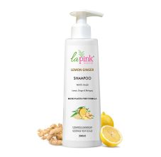 La Pink Lemon Ginger Shampoo with White Haldi to Control Dandruff & Soothe Itchy Scalp 250 ml