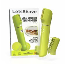 LetsShave All Under Trimmer Pro for Women, Bikini & Private Area Trimmer, Skin-Safe Gold Titanium Blades, 90Min Runtime, Waterproof Body Groomer