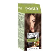 Neeta Fashion Color Kit Permanent Hair Color Dark Brown 3.0