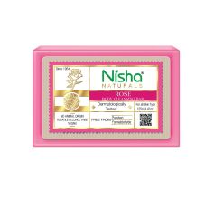 Nisha Rose Body Cleansing Soap Bar 125g – Paraben Free, Vegan, Gentle Cleanse for Soft & Supple Skin, Suitable for All Skin Types, Men & Women
