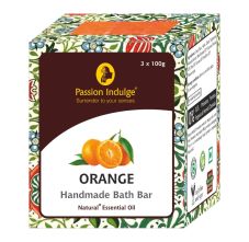 Passion Indulge Handmade Bath Bar Soap Orange Pack of 3