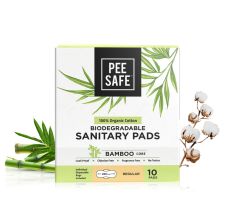 Pee Safe Organic Cotton, Biodegradable Sanitary Pads