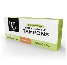 Pee Safe Organic Cotton Tampon 16 Tampons