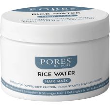 PORES Be Pure Rice Water Hair Mask With Hydrolyzed Rice Protein, Corn Starch & Wheat Gluten 200 gm