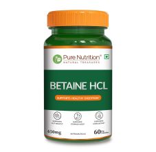 Pure Nutrition Betaine Hcl - 60 Capsules | Digestive Support Formula