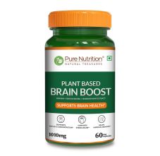 Pure Nutrition Plant Based Brain Boost 1010mg – 60 Veg Capsules – Herbal Cognitive Support
