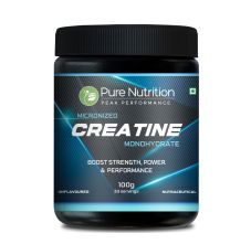Pure Nutrition Creatine Monohydrate - 100G | Micronized Creatine | Strength & Performance Support