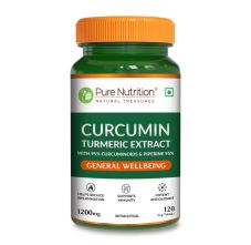 Pure Nutrition Curcumin Turmeric Extract With 95% Curcuminoids &  95% Piperine 120 Tabs