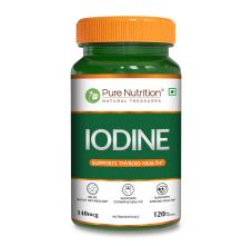 Pure Nutrition Iodine 140mcg – 120 Veg Capsules – Mineral Supplement