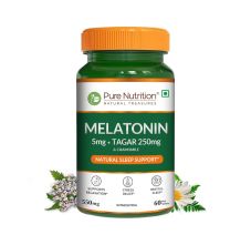 Pure Nutrition Melatonin 5mg with Tagar L-Theanine Chamomile – 60 Tablets