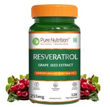Pure Nutrition Resveratrol 255mg – 120 Veg Capsules