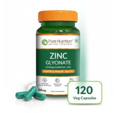 Pure Nutrition Zinc Glycinate 66mg – 120 Veg Capsules