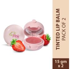 La Pink Strawberry Lip Care with White Haldi for Shiny & Natural Tint Pack of 2