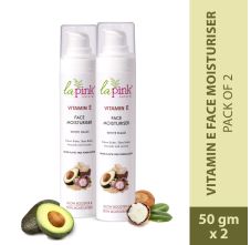 La Pink Vitamin E Face Moisturiser with White Haldi for Glow & Moisturization Pack of 2