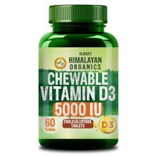 Vlado's Himalayan Organics Vitamin D3 5000 IU Chewable Tablets (Orange Flavour) – 60 Tablets