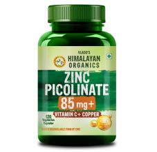 Vlado's Himalayan Organics Zinc Picolinate with Vitamin C & Copper Capsules – 120 Capsules