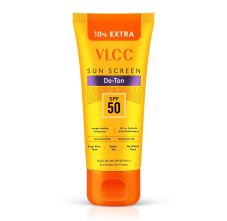 VLCC All Skin De-Tan SPF 50 PA+++ Sunscreen Gel Crème - 100g + 10g Extra