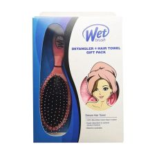 WetBrush Detangler & Hair Towel Gift Pack Pink
