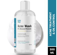 WildOak 5% Benzoyl Peroxide Acne Wash for Face & Body | 300ml