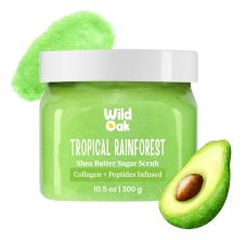 WildOak Tropical Rainforest Sugar Body Scrub | 300gm