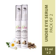 La Pink Under Eye Serum with White Haldi for Dark Circles and Puffy Eyes Pack of 2
