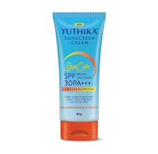 Yuthika Sunscreen Lotion SPF 30 PA+++ 80g High Protection, Non-Greasy Formula, UVA & UVB Protection