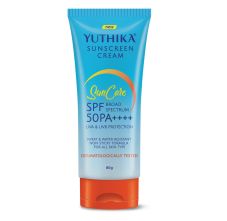 Yuthika Sunscreen Lotion SPF 50 PA+++ 80g High Protection, Non-Greasy Formula, UVA & UVB Protection