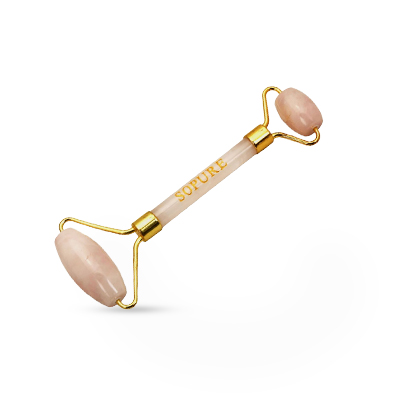 So pure Rose Quartz Facial Massage Roller